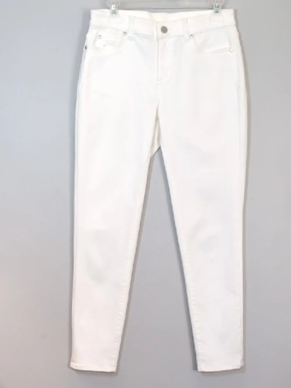 💠Vince Camuto White Denim Jeans Womens Size 28/6 Skinny Ankle Length High Rise
